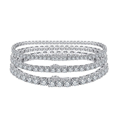 S925 Sterling Silver 40mm Tennis Bracelet
