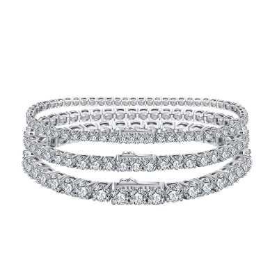 S925 Sterling Silver 40mm Tennis Bracelet