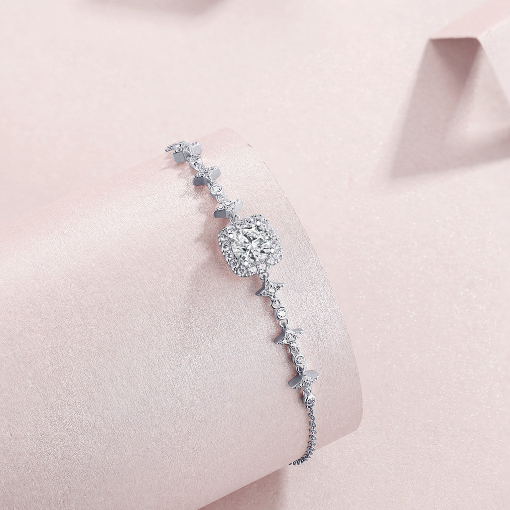 S925 Silver Moissanite Bracelet