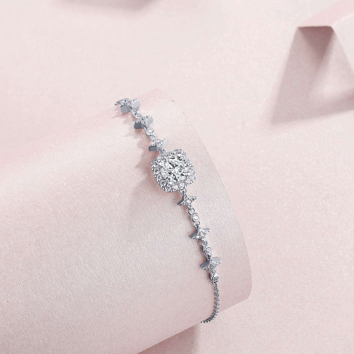 S925 Silver Moissanite Bracelet