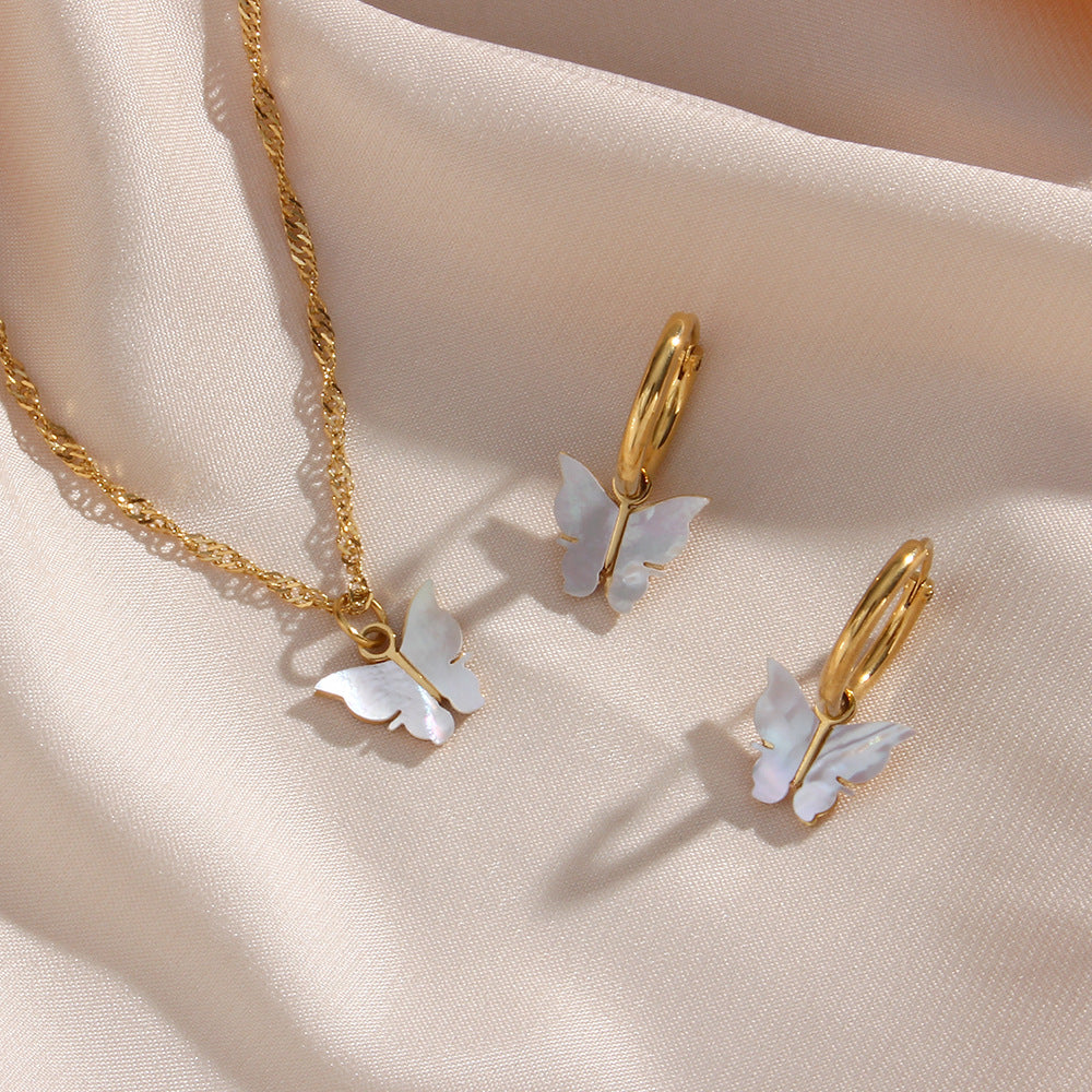 Butterfly Earring And Necklace