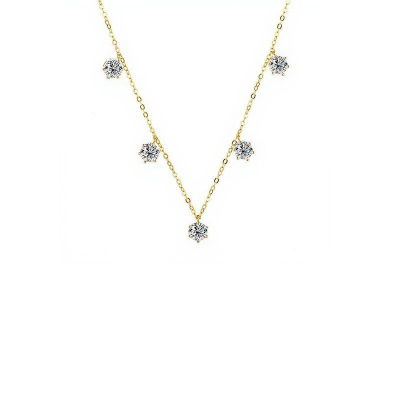 Classic S925 Sterling Silver Moissanite Necklace