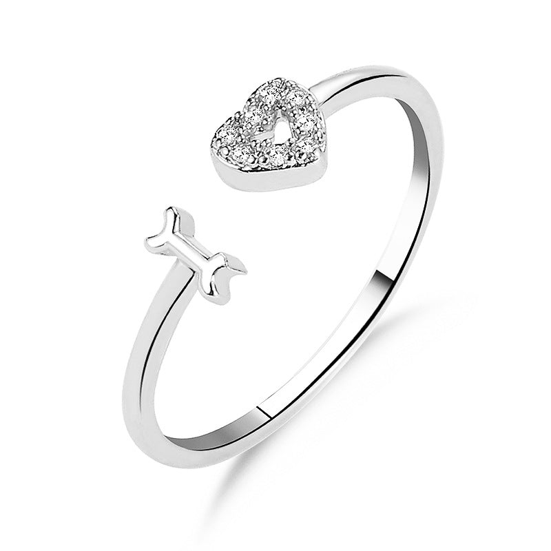 Heart Shaped Open Ring