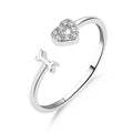Heart Shaped Open Ring
