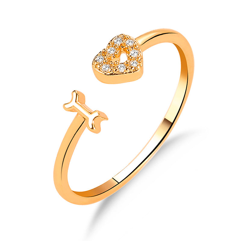 Heart Shaped Open Ring