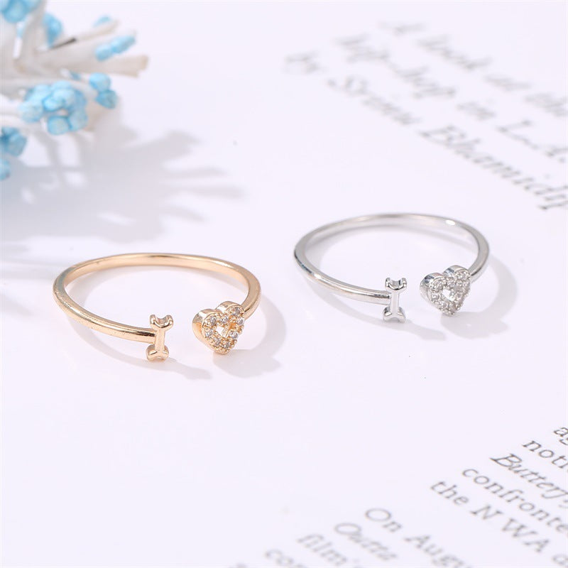 Heart Shaped Open Ring