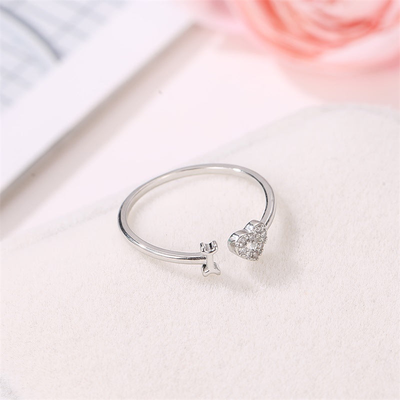 Heart Shaped Open Ring