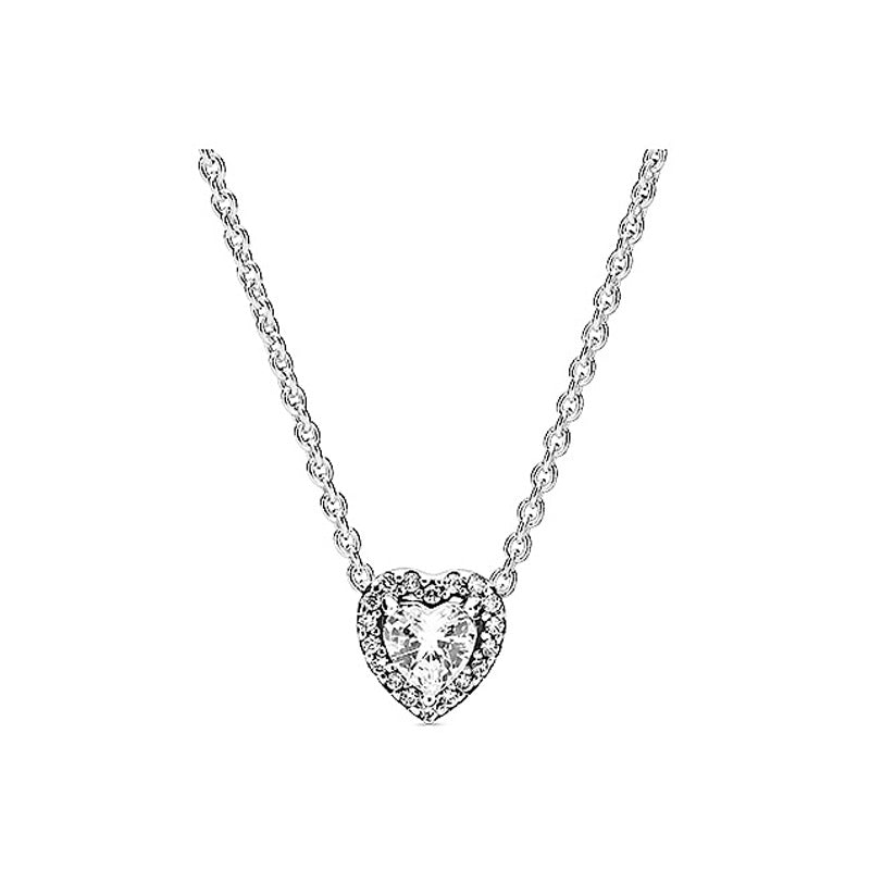 S925 Sterling Silver Rose Gold Heart Shaped Necklace