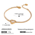 Cameron Diamond Heart Tennis Bracelet