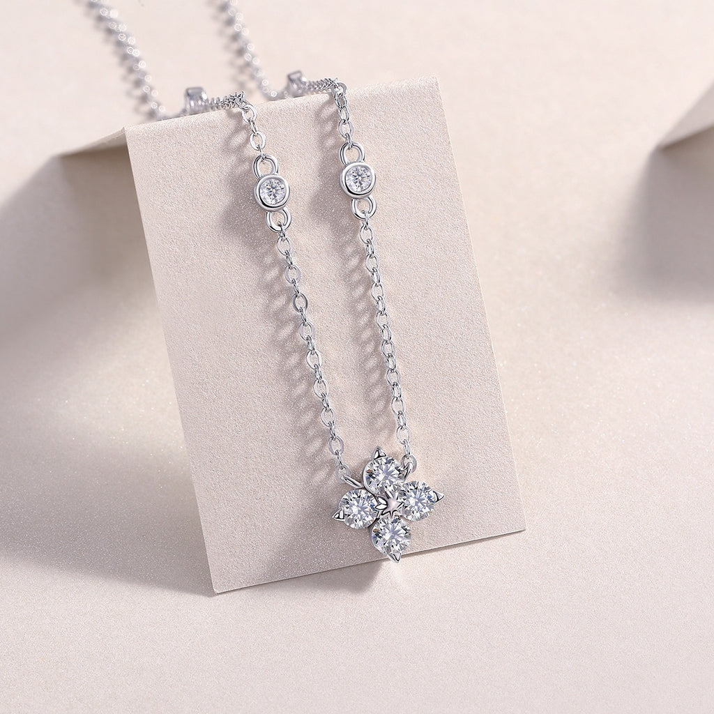Sterling Silver Moissanite Pendant Necklace