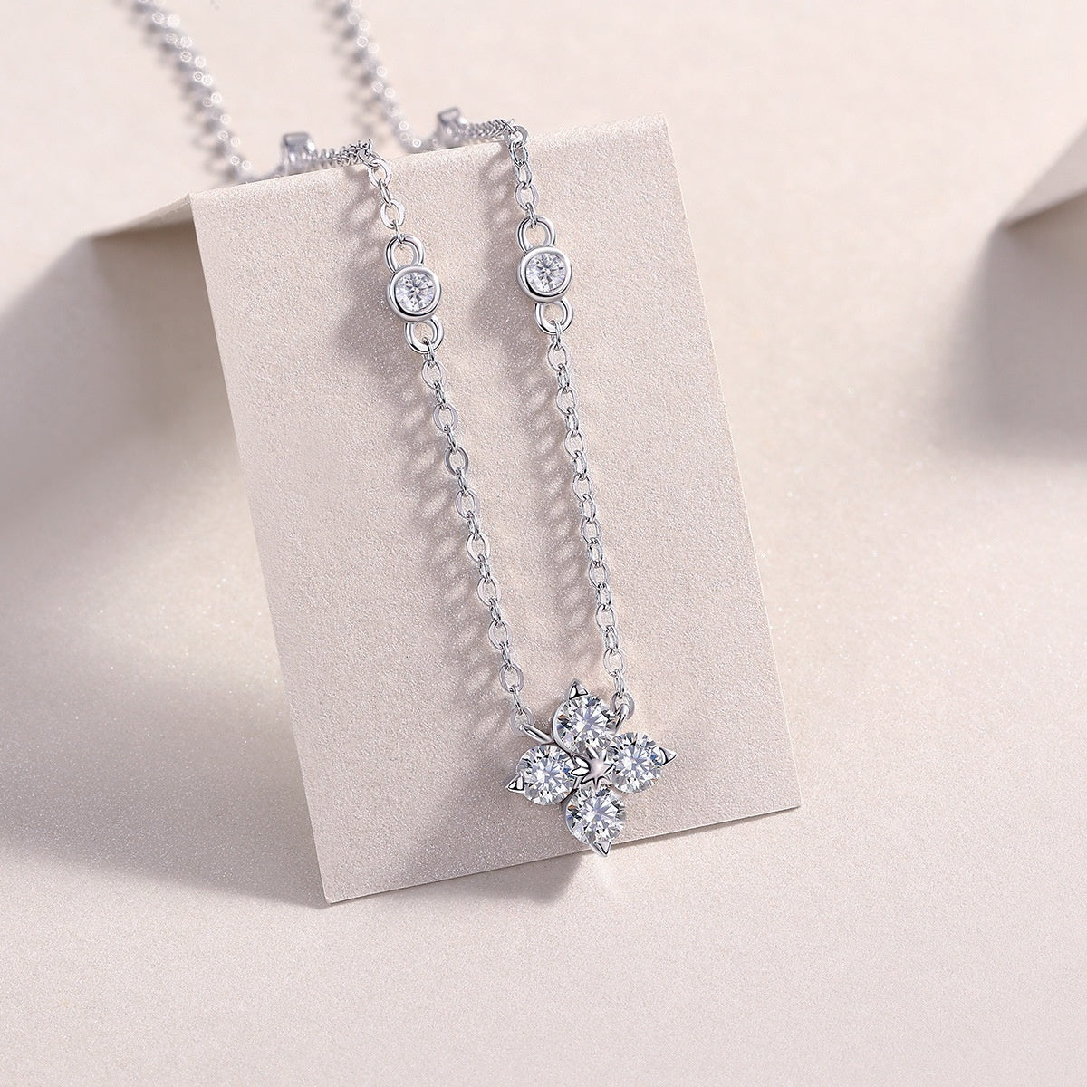 Sterling Silver Moissanite Pendant Necklace
