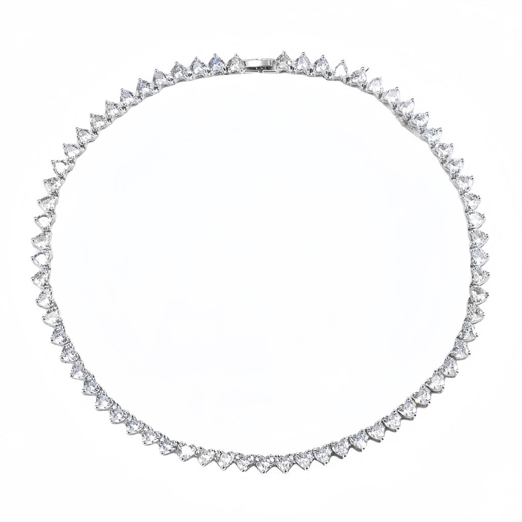 Heart Zircon Tennis Chain Necklace
