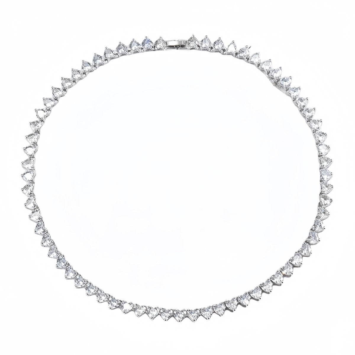 Heart Zircon Tennis Chain Necklace