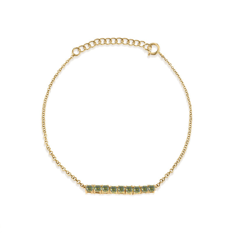 All-match Geometric Tennis Chain Colorful Zircon Bracelet
