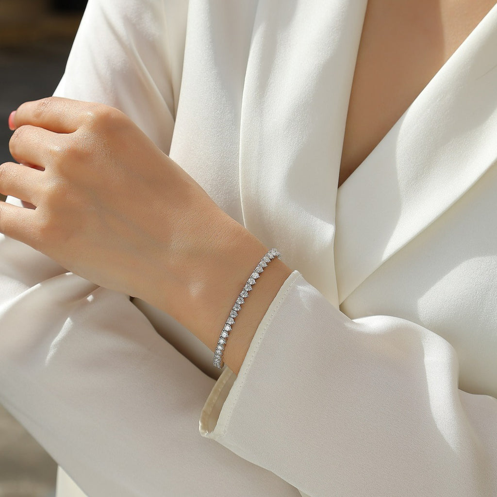 Silver Moissanite Bracelet