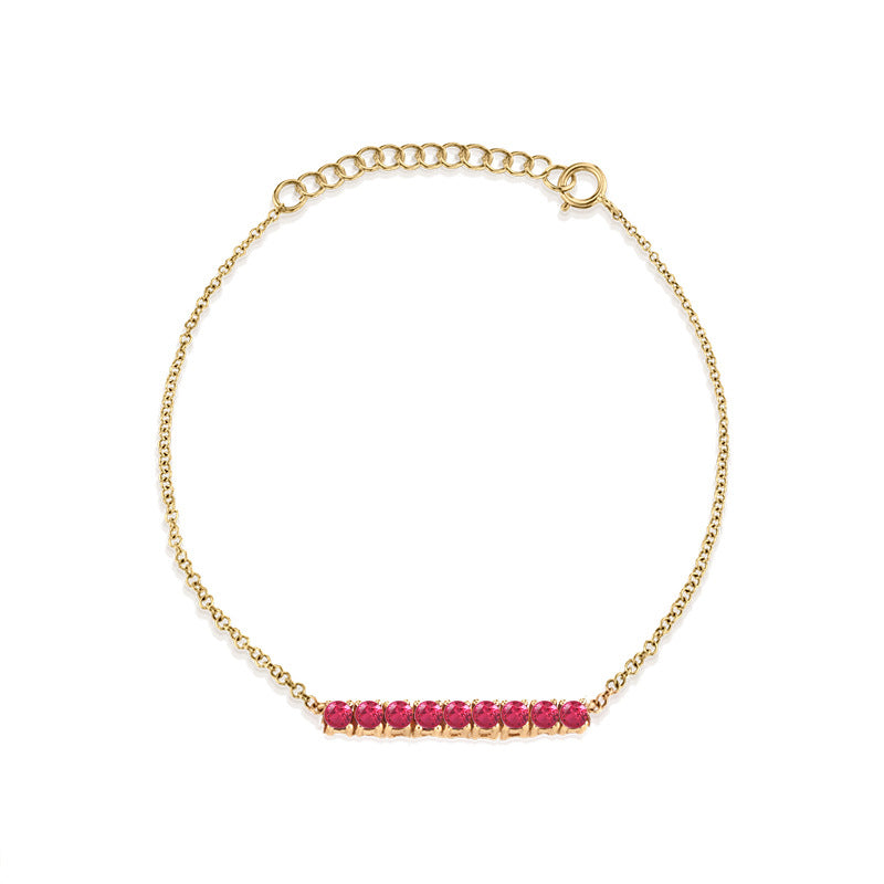 All-match Geometric Tennis Chain Colorful Zircon Bracelet