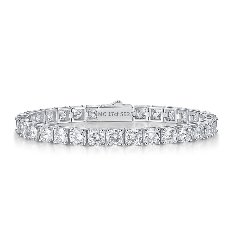 Sterling Silver D Color Moissanite Tennis Bracelet