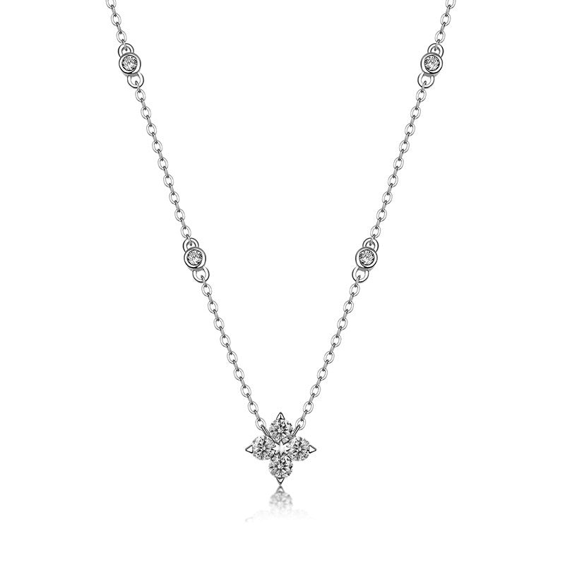 Sterling Silver Moissanite Pendant Necklace