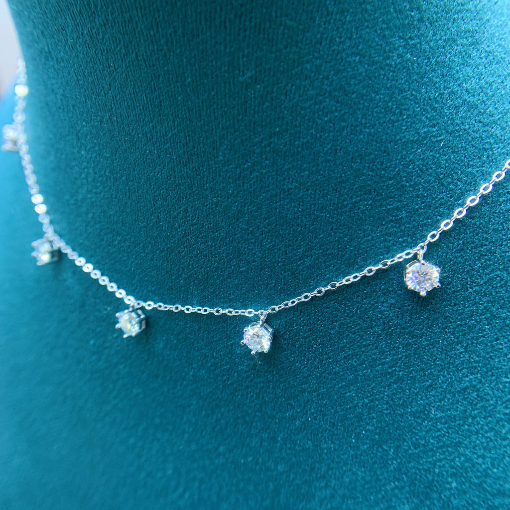 Classic S925 Sterling Silver Moissanite Necklace