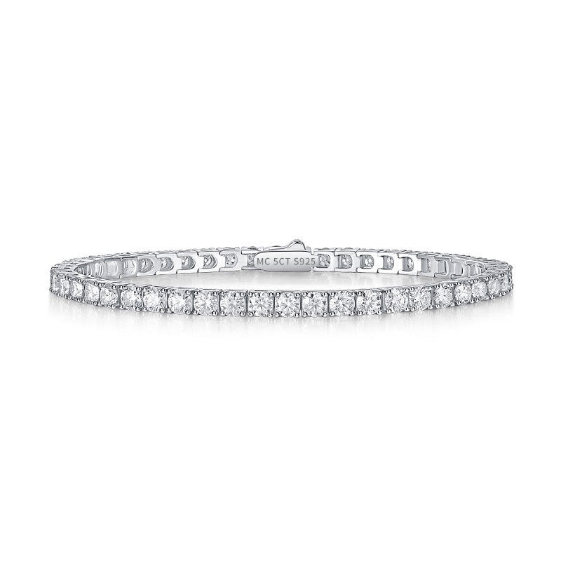 Sterling Silver D Color Moissanite Tennis Bracelet