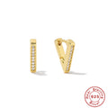 S925 Sterling Silver Creative Close-nailed Triangle Versatile Earring