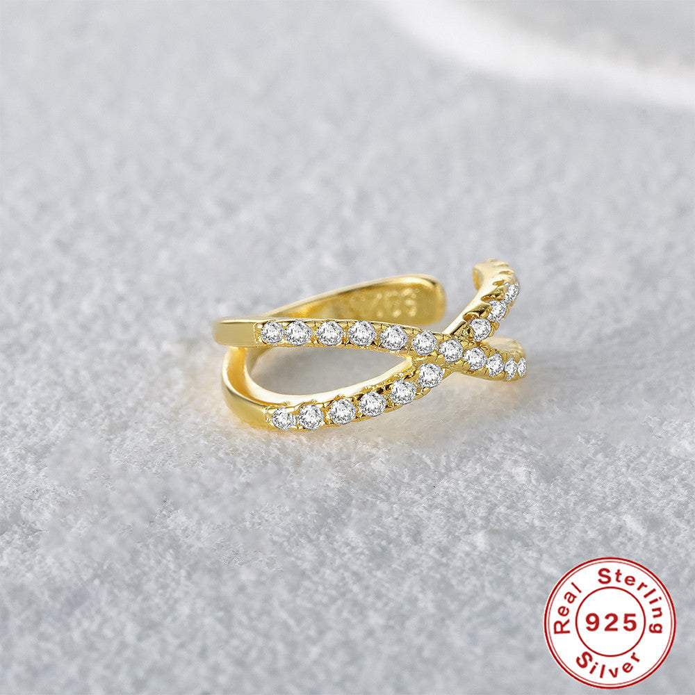 S925 Sterling Silver Cross Earring