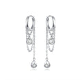 Women's Sterling Silver Earrings White Gold Plated