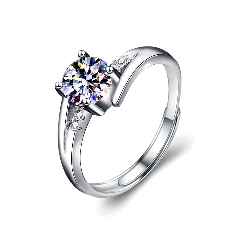 925 Silver Ring Moissanite Silver Women's Ring