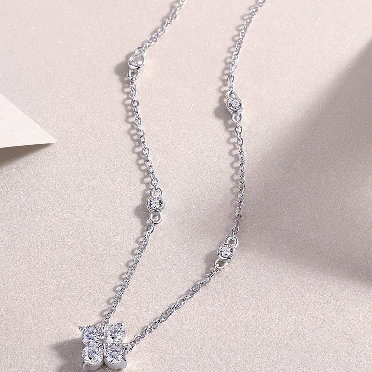 Sterling Silver Moissanite Pendant Necklace
