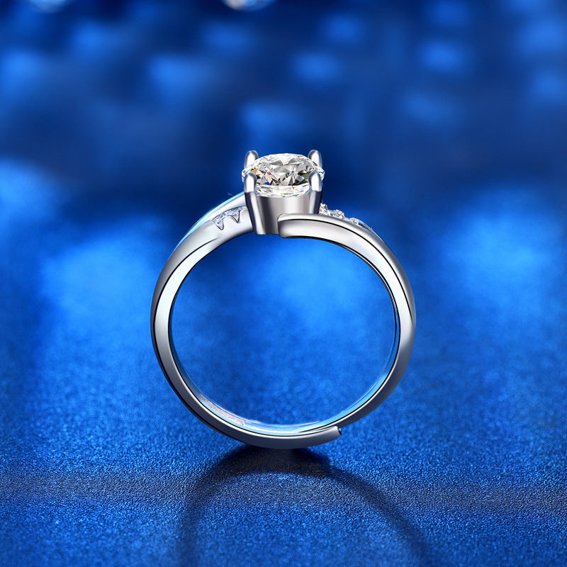 925 Silver Ring Moissanite Silver Women's Ring