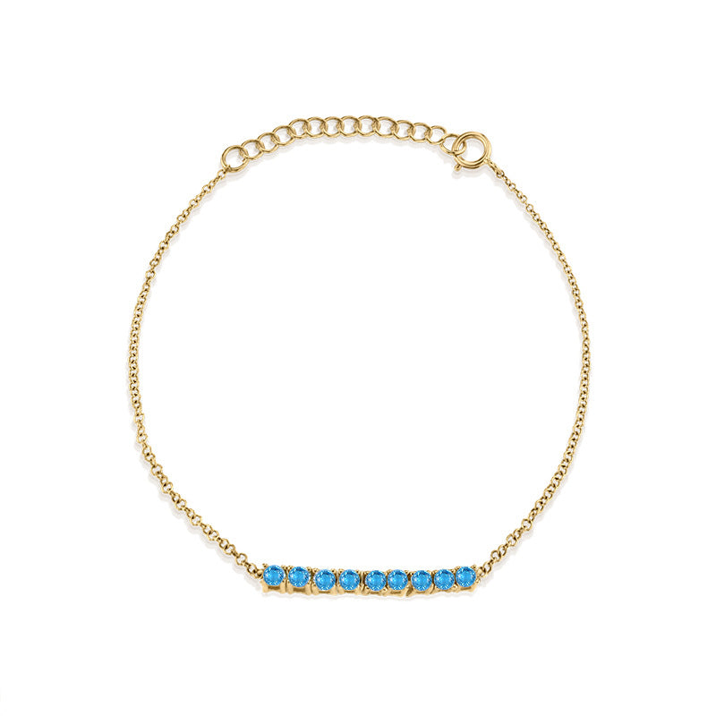 All-match Geometric Tennis Chain Colorful Zircon Bracelet