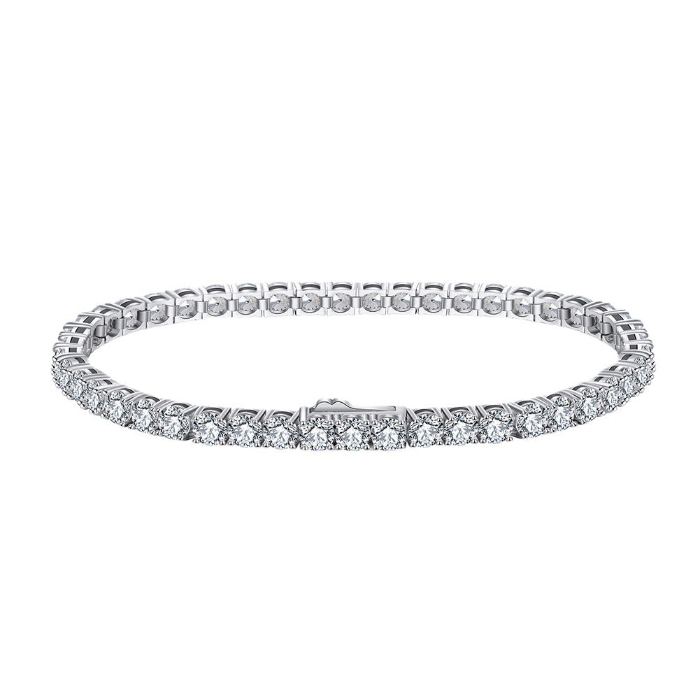 S925 Sterling Silver 40mm Tennis Bracelet