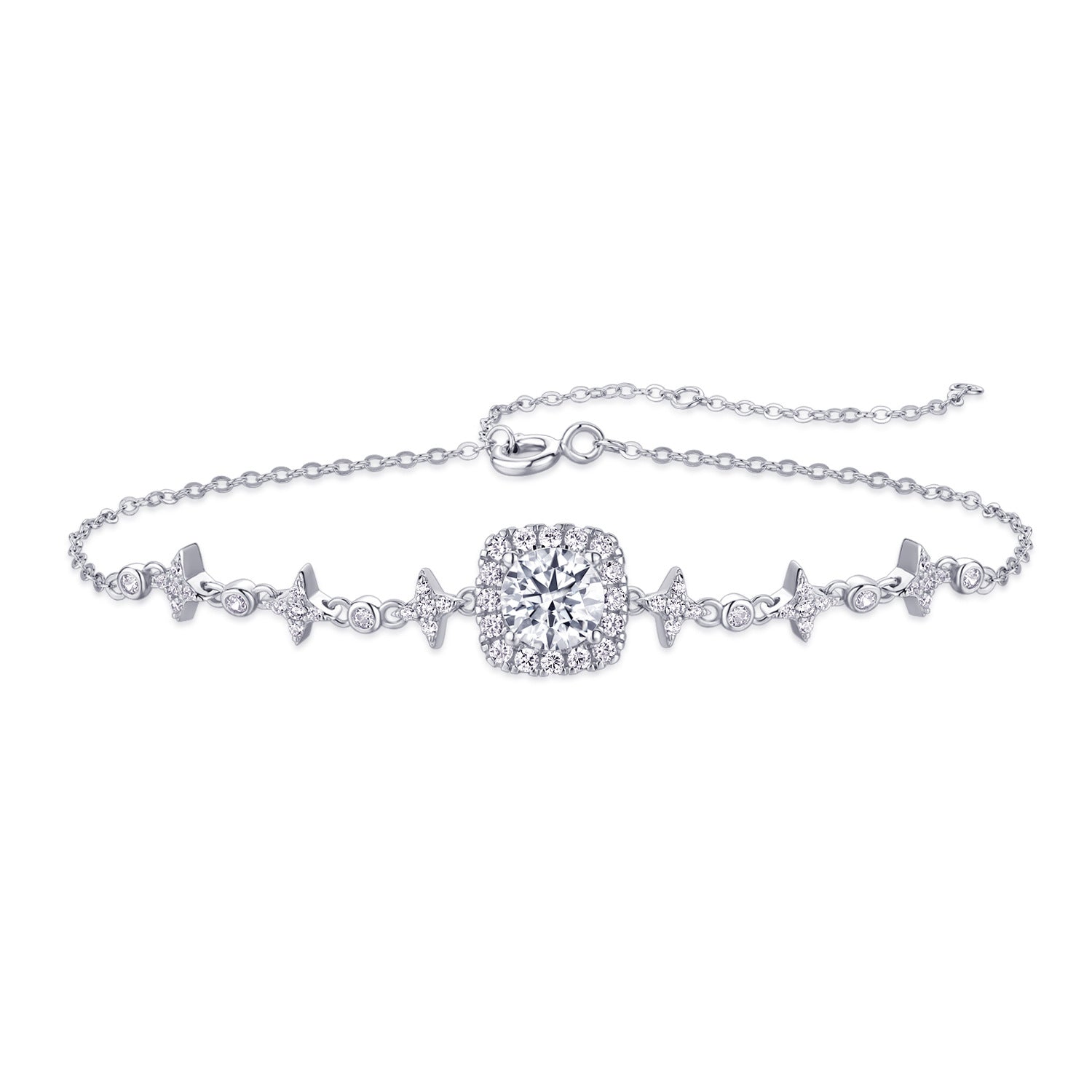 S925 Silver Moissanite Bracelet