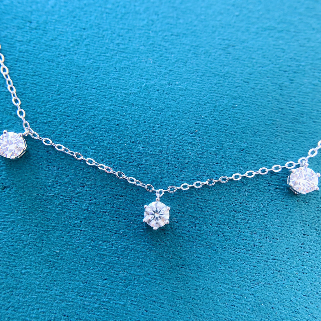 Classic S925 Sterling Silver Moissanite Necklace