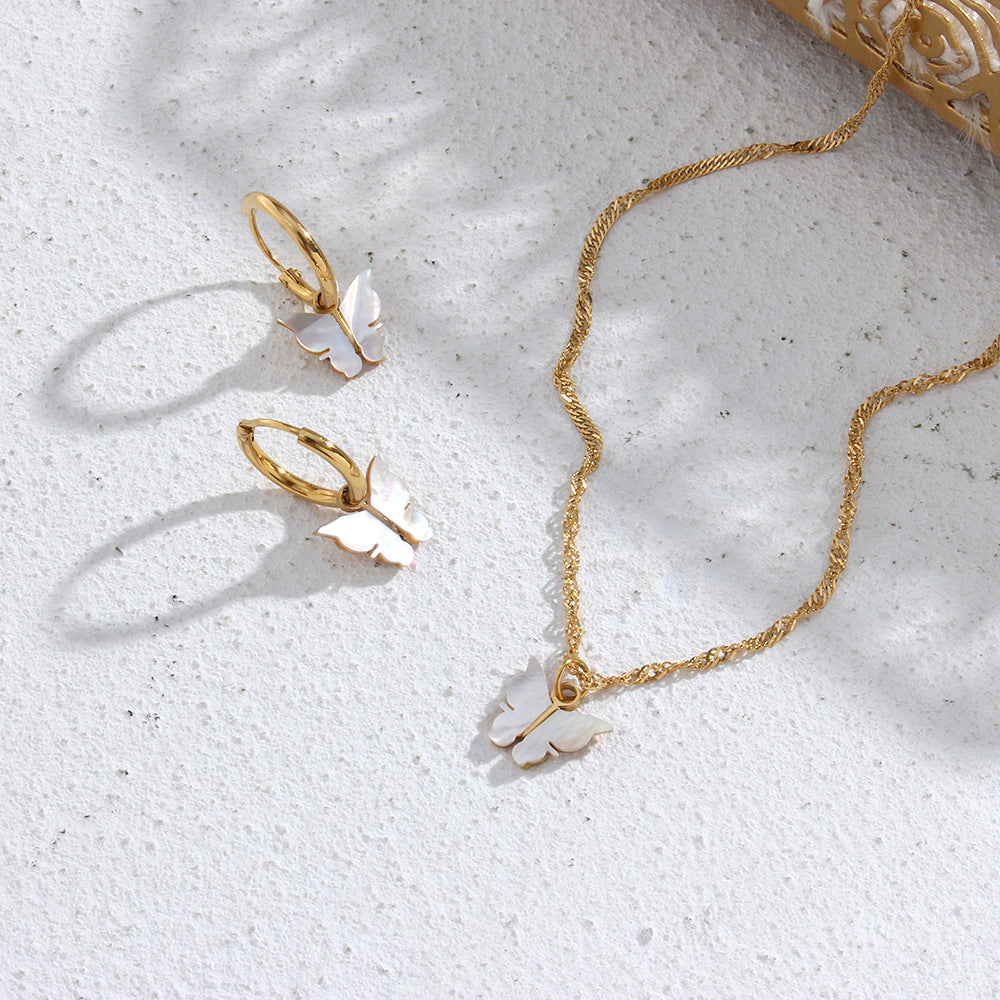 Butterfly Earring And Necklace
