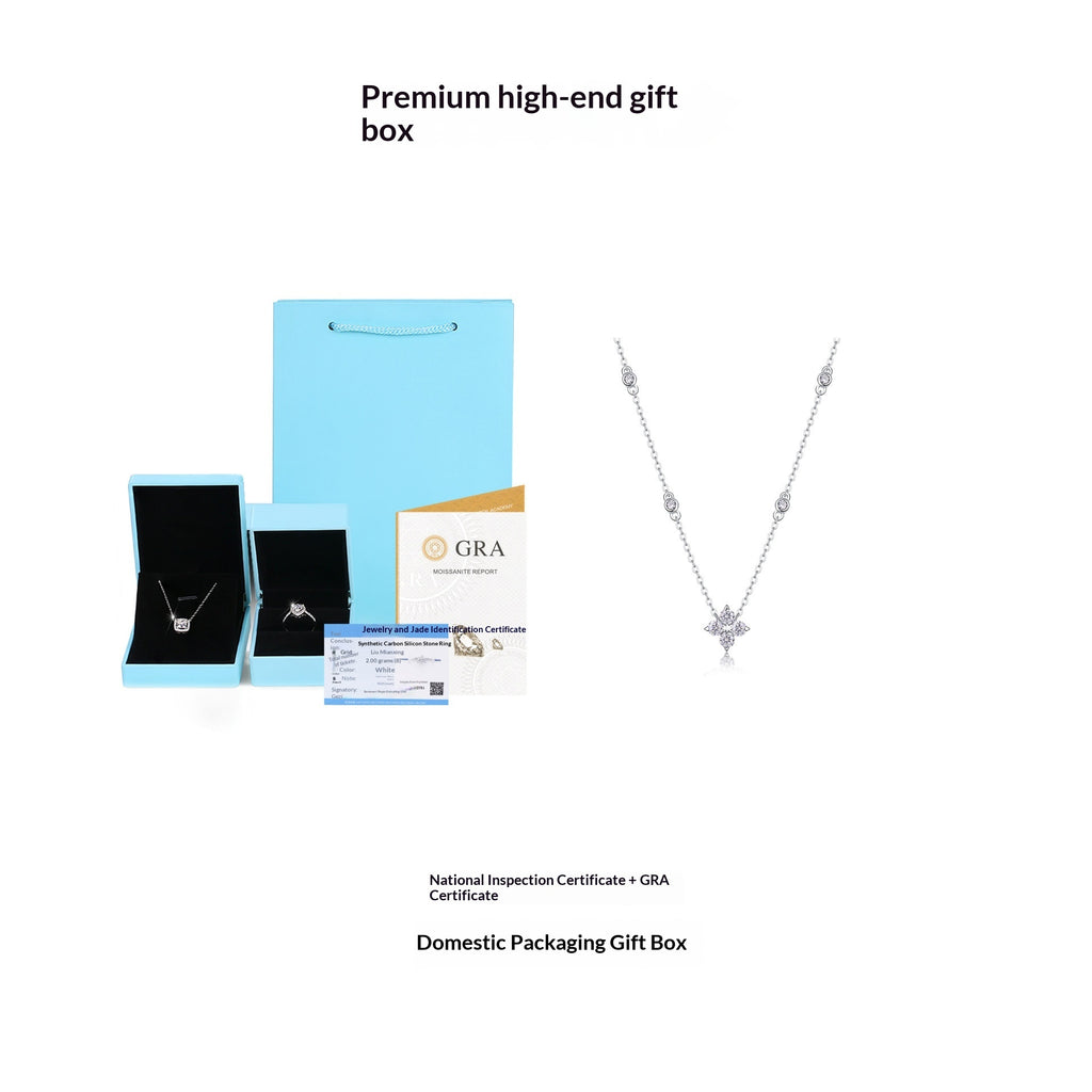 Sterling Silver Moissanite Pendant Necklace