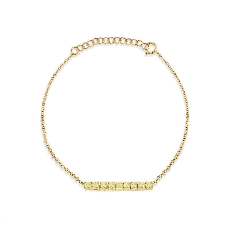 All-match Geometric Tennis Chain Colorful Zircon Bracelet