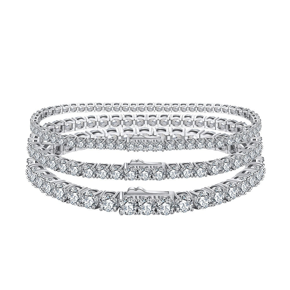 S925 Sterling Silver 40mm Tennis Bracelet