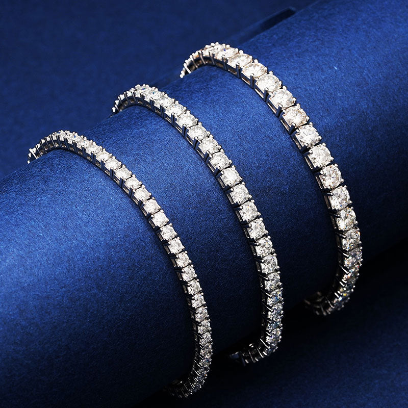 Sterling Silver D Color Moissanite Tennis Bracelet