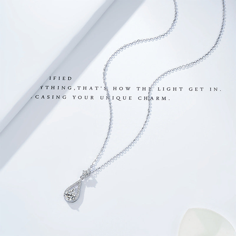 Waterdrop Necklace In S925 Sterling Silver With A Niche Design