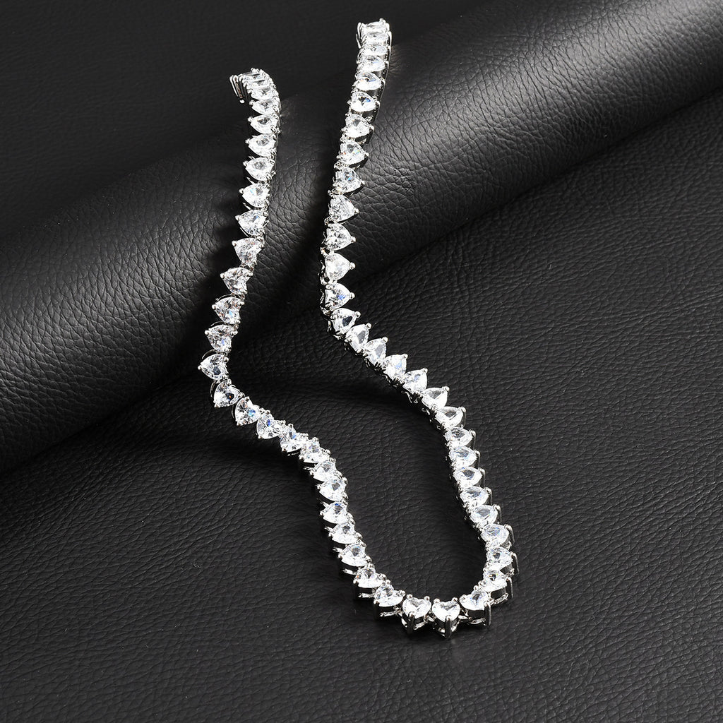 Heart Zircon Tennis Chain Necklace