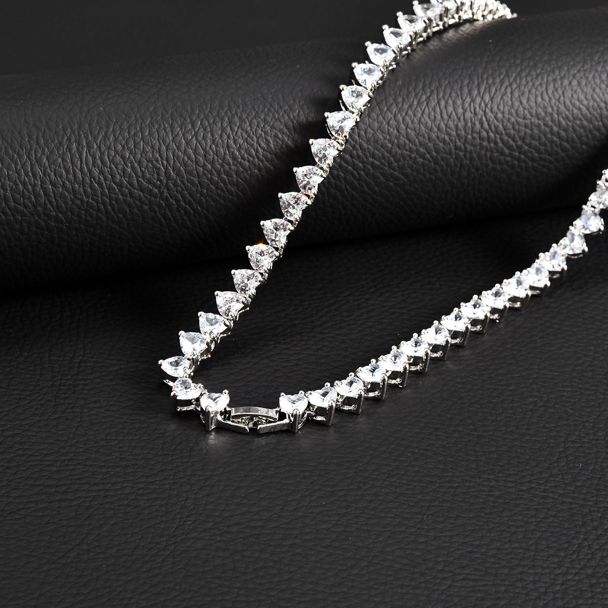 Heart Zircon Tennis Chain Necklace