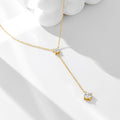 S925 Sterling Silver Y-Shaped Tassel Clavicle Necklace