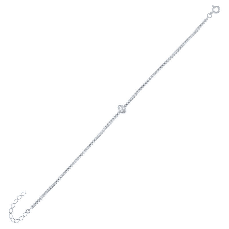 All-match Geometric Tennis Chain Colorful Zircon Bracelet