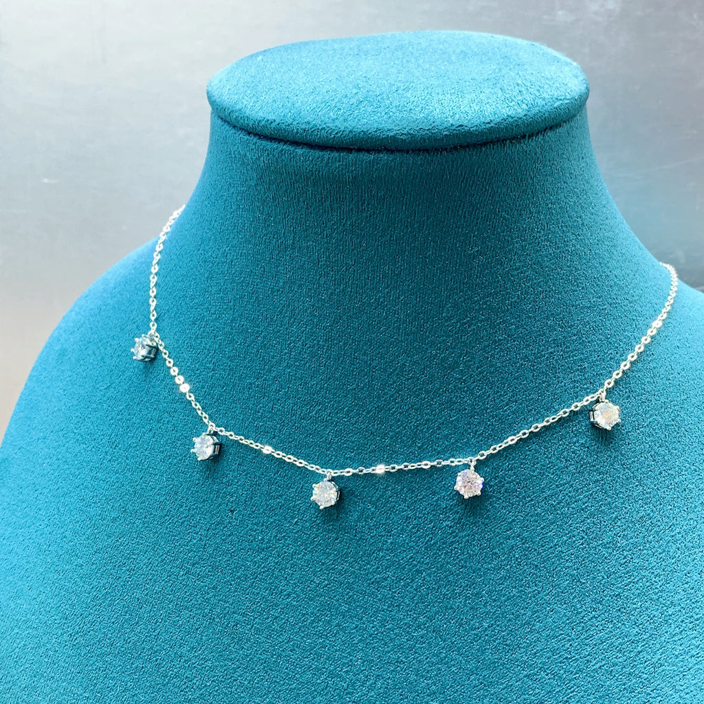 Classic S925 Sterling Silver Moissanite Necklace