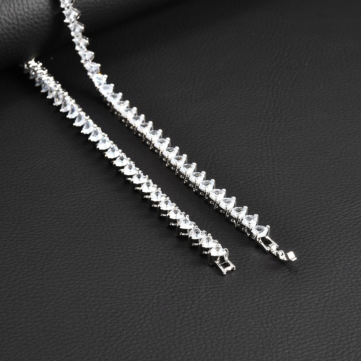 Heart Zircon Tennis Chain Necklace
